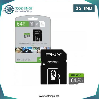 Carte Memoire PNY 64GB - Domotique Tunisie