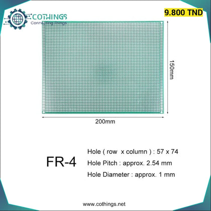 Carte de prototype PCB perforée double face 15*20 cm - Domotique