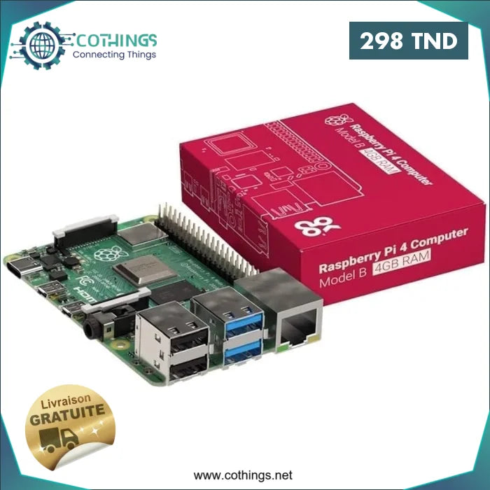 Carte raspberry pi 4 4gb model b cothings