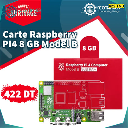 Carte Raspberry PI 4 8GB Model B - Domotique Tunisie