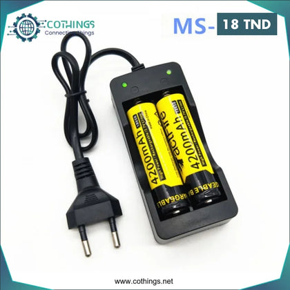 Chargeur Batterie 18650 - Double - Domotique Tunisie