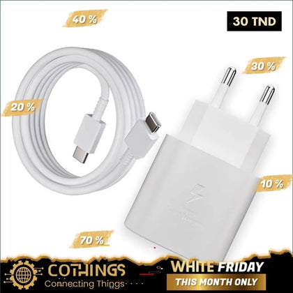 Chargeur type C Type C 35W DEVIS - Domotique Tunisie