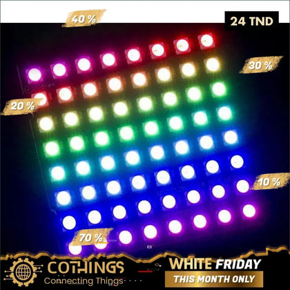 Illuminée matrice led rgb CJMCU-64 pour conduite polychromes 8x8 64 LED