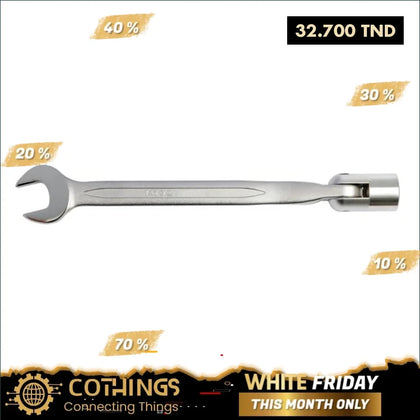 Cle Double Fourche&Douille Articulee 10Mm