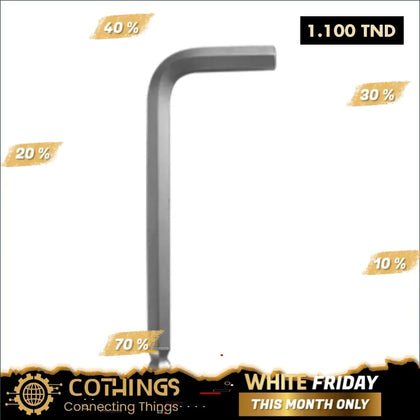 Cle Male Coudee A Bout Spherique  2Mm