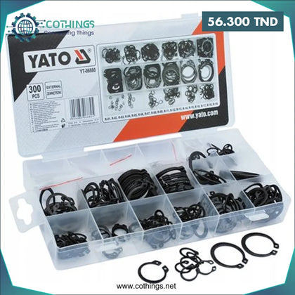Coffret assortiment 300 circlips extérieurs – YT 06880 Domotique