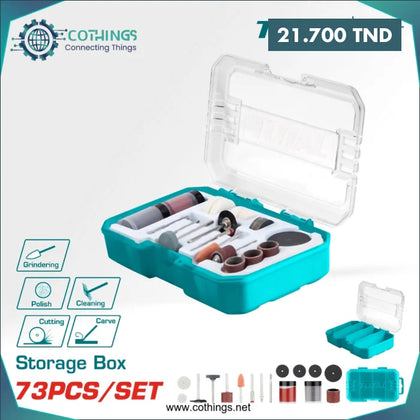 Coffret d’Accessoires pour Meule Droite – 73 Pièces – TAKMG7072