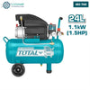 Acheter Compresseur 24L Lubrifié Huile 1,5 CV 220V TOTAL Pro TC2202461E en Tunisie - Disponible au meilleur prix sur CoThings
