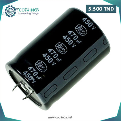 Condensateur chimique 470 µF/450 V Domotique Tunisie