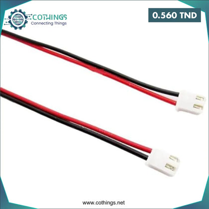 Connecteur mâle simple 2 broches PH2,0 mm - Domotique Tunisie
