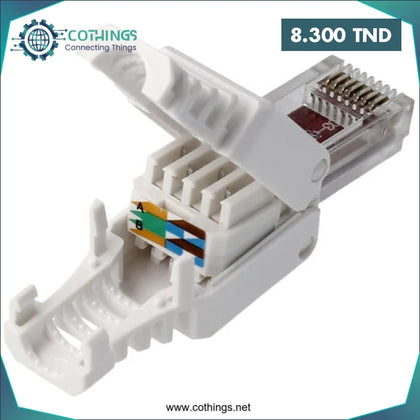 Connecteur/module RJ45 UTP CAT6 sans outil - Domotique Tunisie