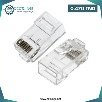 Connecteur RJ45 UTP CAT6 - Domotique Tunisie