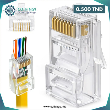 Connecteur RJ45 UTP CAT.6 (EZ type) - Domotique Tunisie