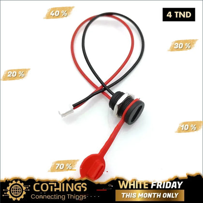 connecteur USB-C 2pin type-c à PH2.0 avec plaque à pression d’écrou