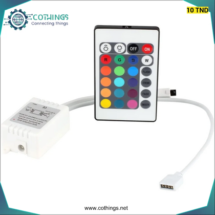 Contrôle de bande LED RGB à 24 touches pour 12V 5050/3528