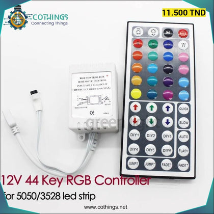 Contrôle de bande LED RGB à 44 touches pour bande LED 12V 5050/3528