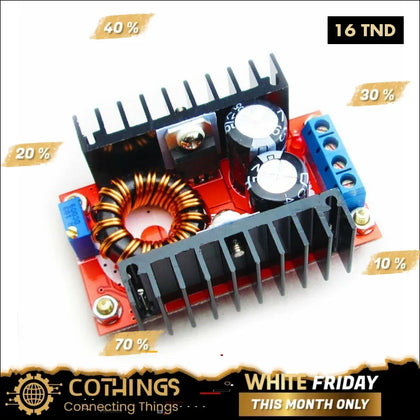 Convertisseur Boost 150W DC-DC 10-32V à 12-35V - Domotique Tunisie