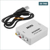 Acheter Convertisseur RCA vers HDMI - Adaptateur vidéo Mini AV - Compatible 1080P - Blanc en Tunisie - Disponible au meilleur prix sur CoThings
