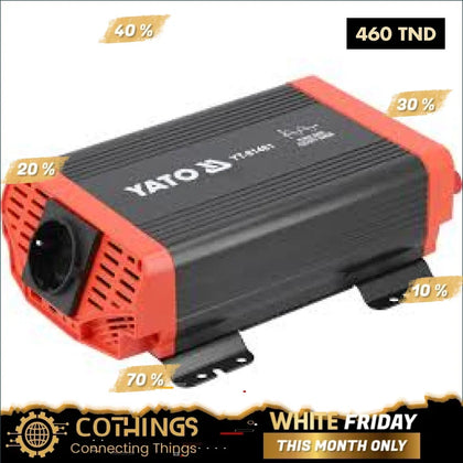 Convertisseur de tension 300W 12V DC/230VAC - Domotique Tunisie