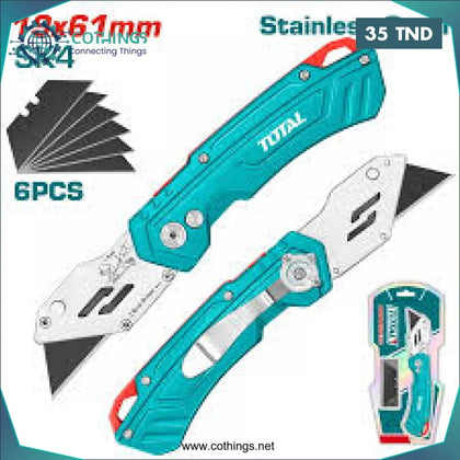 Cutter métalique pliante Allum SK4 19*61MM Total - Domotique Tunisie