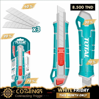 Cutter métallique 18 × 100 mm TOTAL THT522136