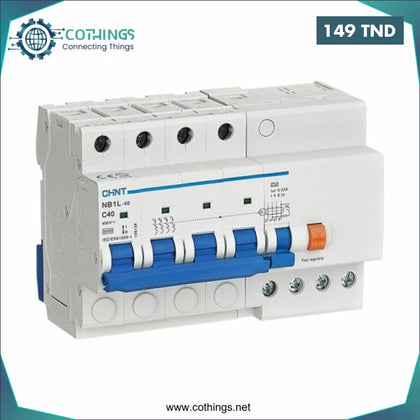 Disjoncteur DIFF NB1L-40 4P C40 30mA AC 6kA