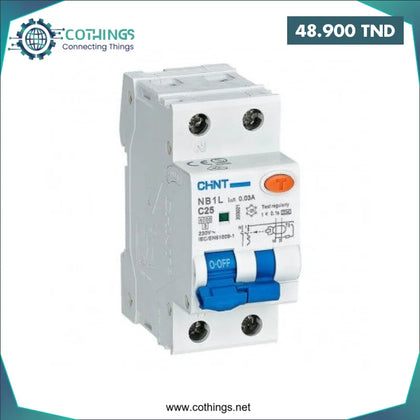 Disjoncteur DIFF NXBLE 32 1P + N C32 30mA 6kA CHINT Domotique Tunisie