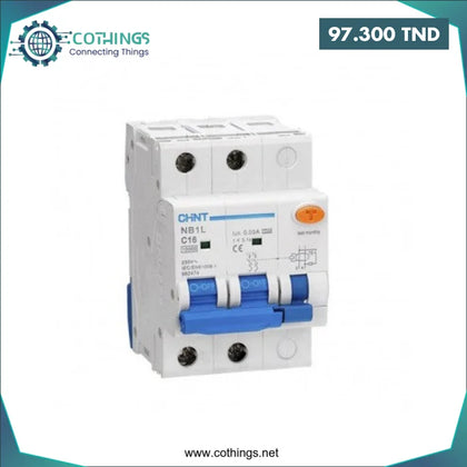 Disjoncteur DIFF NXBLE 63 4P C20 300mA 6kA CHINT Domotique Tunisie