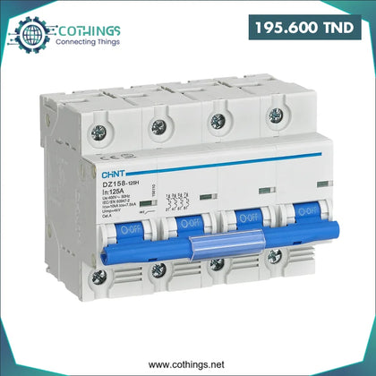 Disjoncteur DZ158 125H 4P 125A 10kA CHINT Domotique Tunisie