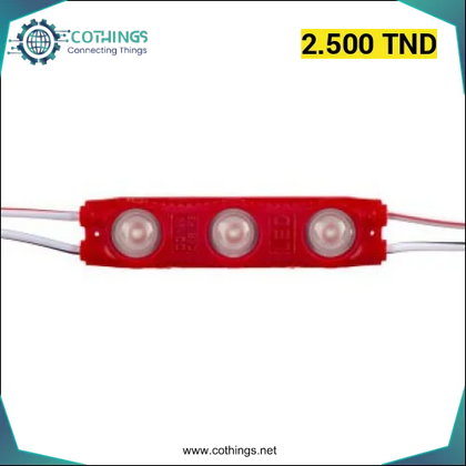Domino LED 3030-7520 3W 4000K Rouge - Domotique Tunisie