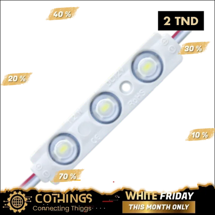 Domino LED Blanc 12V 1.5W 3000K BLANC CHAUD - Domotique Tunisie