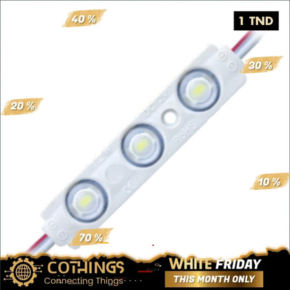 Domino LED Blanc 12V 1.5W 3000K BLANC CHAUD - Domotique Tunisie