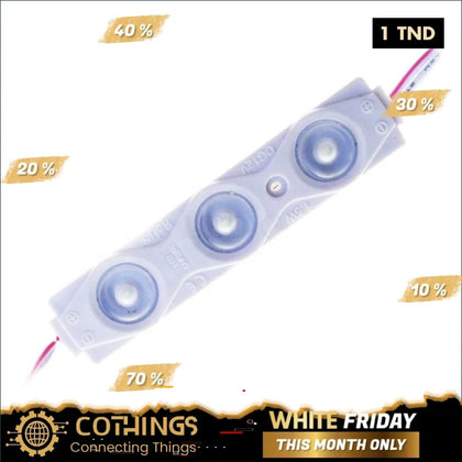 Domino LED étanche DC 12 V Blanc Froid - Domotique Tunisie