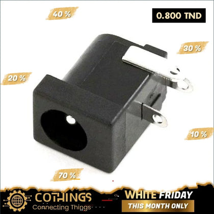 Femelle DC socket pour alimentation électrique, compatible avec DC-005 5.5x2.1mm