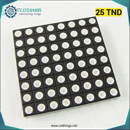 Écrans matriciels 8x8 RGB 64 LED 5 mm CA - Domotique Tunisie