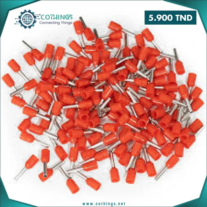 Connecteur de fil électrique rouge E1508 borne isolée nuits fin 100