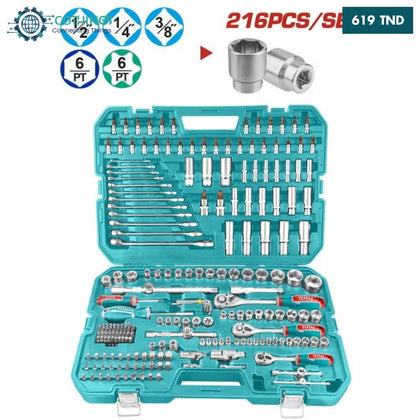 Ensemble D Outils TOTAL 216 Pièces Bricolage THKTHP22166