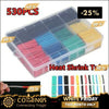 Ensemble d’isolation pour tubes thermorétractables colorés 530pcs