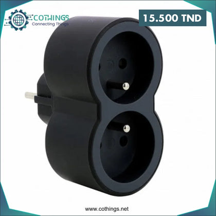 FICHE MULTIPRISE - 2 X 2P + T - FRONTALE - NOIR - LEGRAND 049432