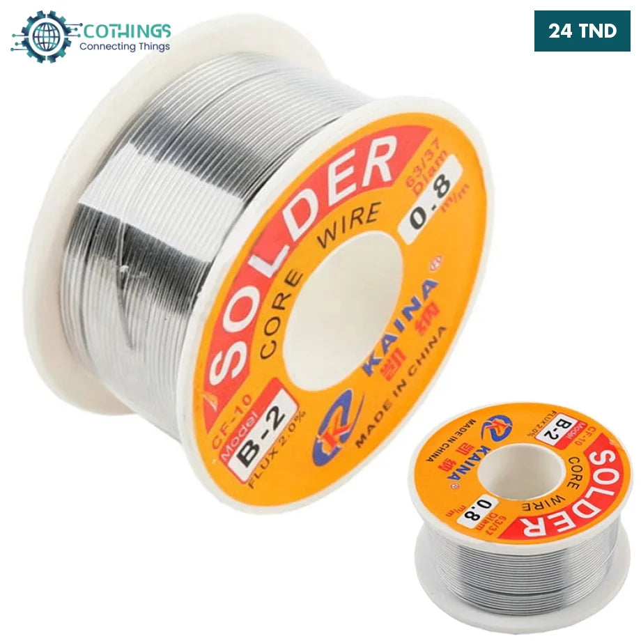 Fil à souder 0.8mm 100g 63/37 étain-plomb âme rosin (flux 35%) — bobin ...