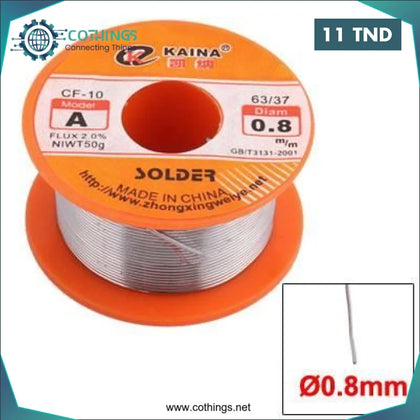 Fil à souder etain 50G 0,8 mm - Domotique Tunisie