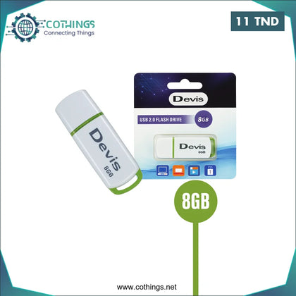 Flash Disque USB 8 GB USB 2.0 - Domotique Tunisie