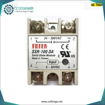 fotek ssr-100da 100a relais statique ssr dc control ac 3-32v/24-380v