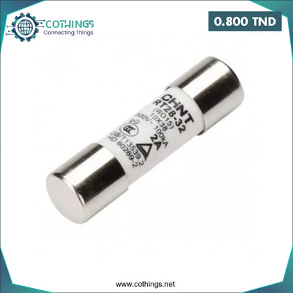 Fusible Cylindrique 10X38 RT28 32 2A gG CHINT Domotique Tunisie