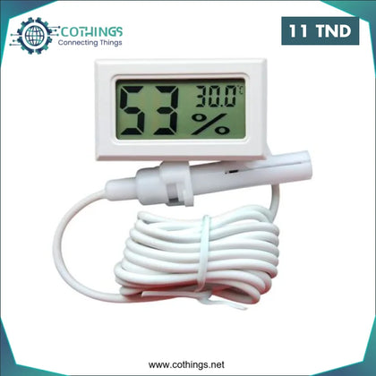 FY-12 Mini thermomètre numérique LCD hygromètre - Blanc réfrigérateur