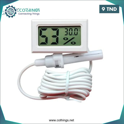 FY-12 Mini thermomètre numérique LCD hygromètre - Blanc réfrigérateur