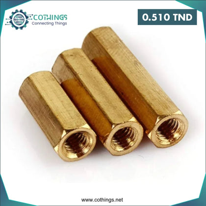 Goujon Hexagonal Double Sens en Cuivre - M2.5 x 10 mm - Domotique
