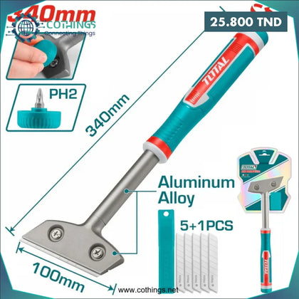 Grattoir à métal 340 mm – Total TGS3088 Domotique Tunisie
