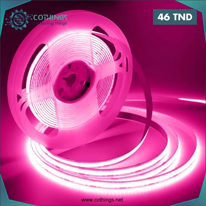 Guirlande COB 12V 8mm 320LM 5ML Rose GO-MAX - Domotique Tunisie