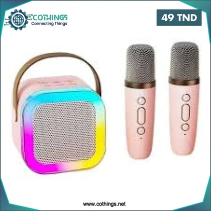 HAUT PARLEUR BLUETOOTH FJ-12DW RECHARGEABLE + 2 MICRO SANS FIL